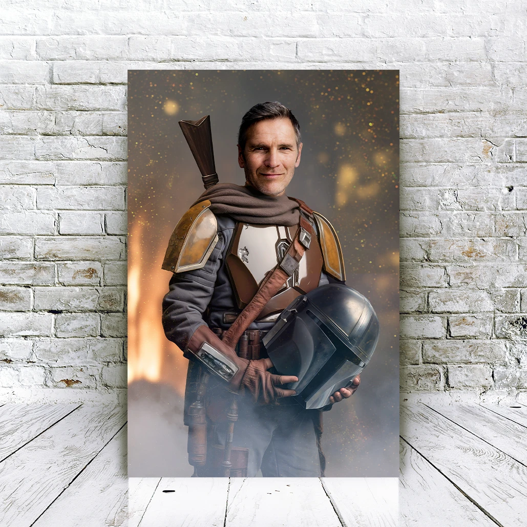 Gepersonaliseerd canvas De Mandalorian - Portret voor volwassenen 1