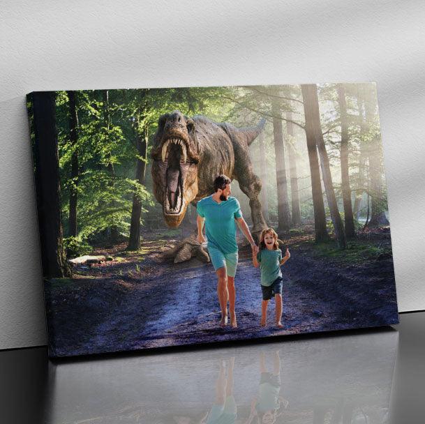 Voorbeeld Dino Forest canvas