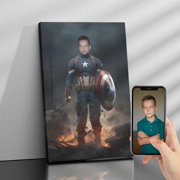 Gepersonaliseerd canvas Patriottische verdediger 1