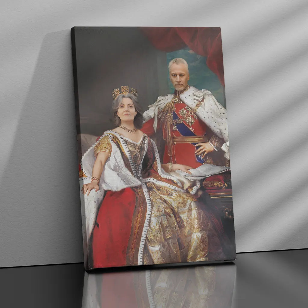 Gepersonaliseerd canvas De koning en koningin 1