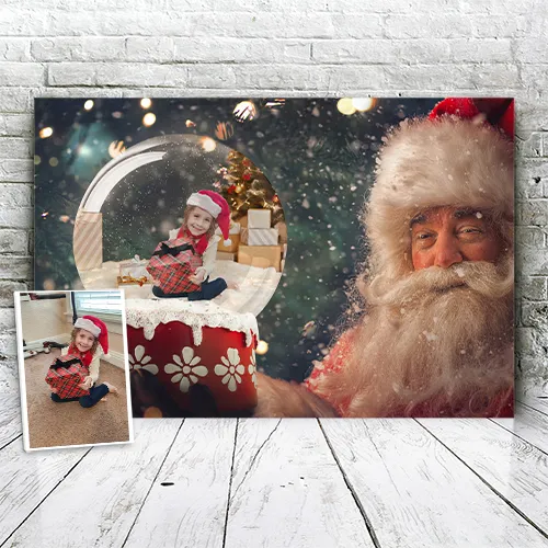 Kerstman portret Snowglobe
