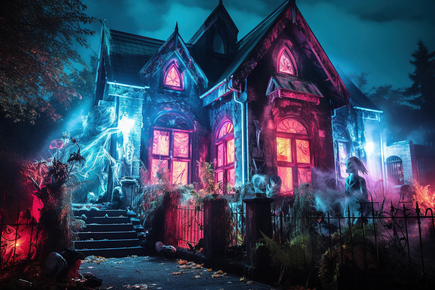 Gepersonaliseerd canvas Spookhuis 3