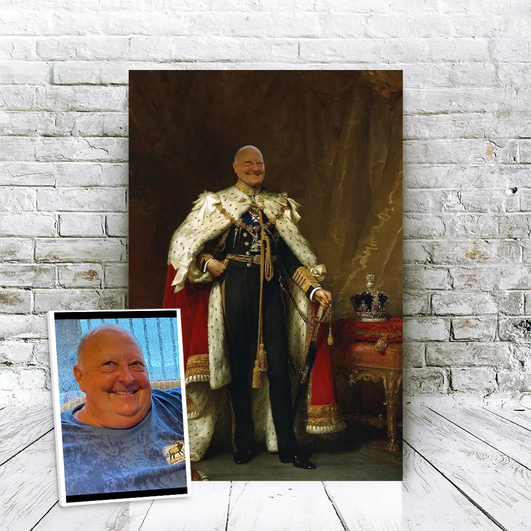 Gepersonaliseerd canvas De koning - Portret voor volwassenen 3