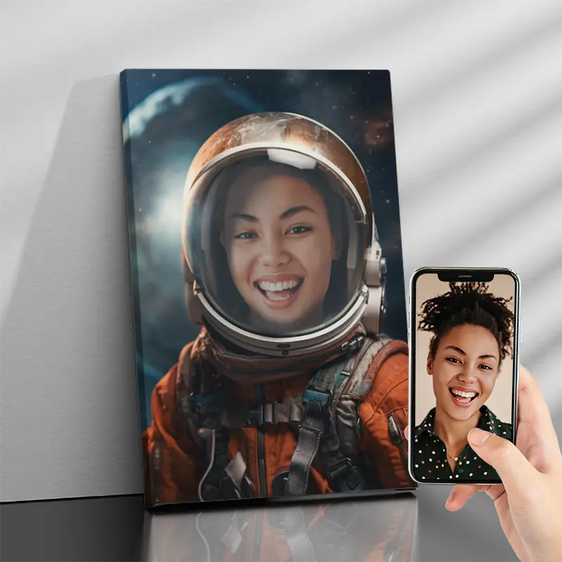 Gepersonaliseerd canvas De astronaut - Portret voor volwassenen 1