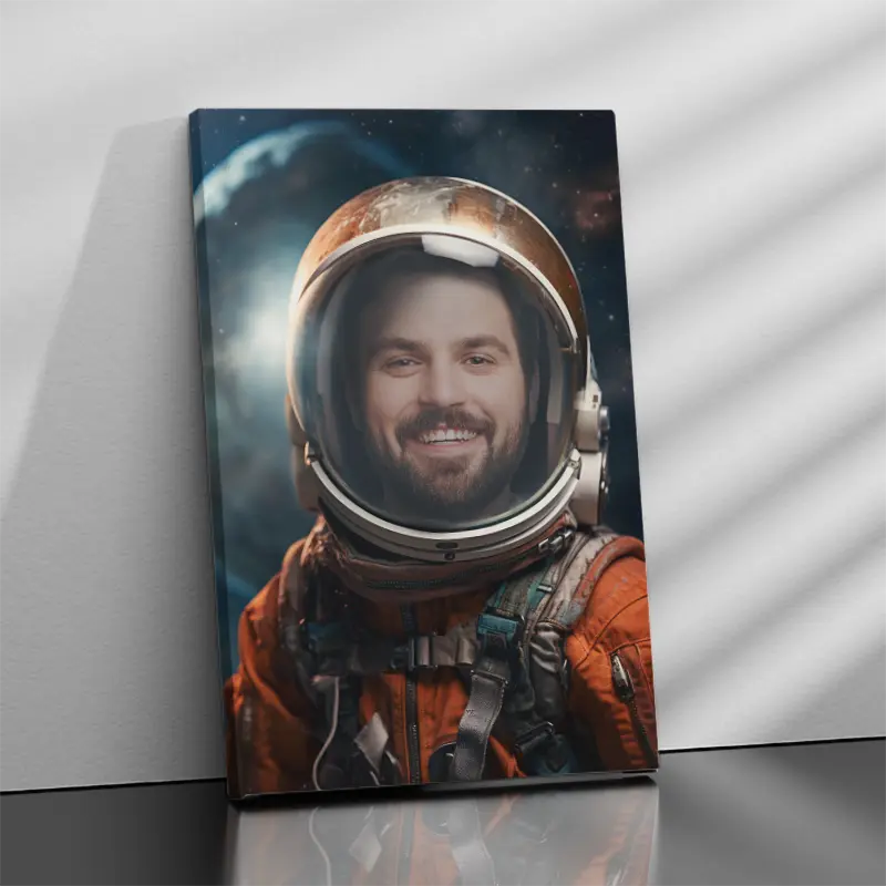 Gepersonaliseerd canvas De astronaut - Portret voor volwassenen 4