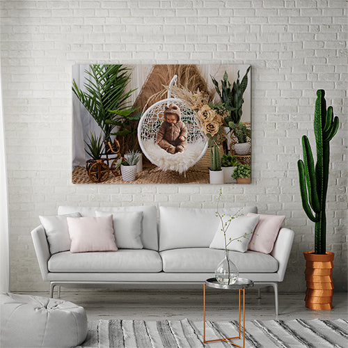 Gepersonaliseerd canvas Schommelende baby 2