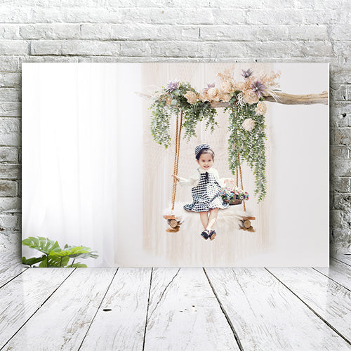 Gepersonaliseerd canvas Witte schommel 1