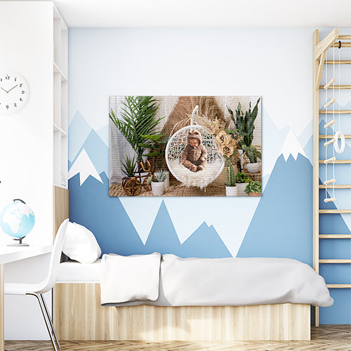 Gepersonaliseerd canvas Schommelende baby 3
