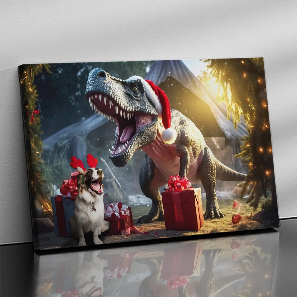 Gepersonaliseerd canvas Vrijgevige T-Rex 4