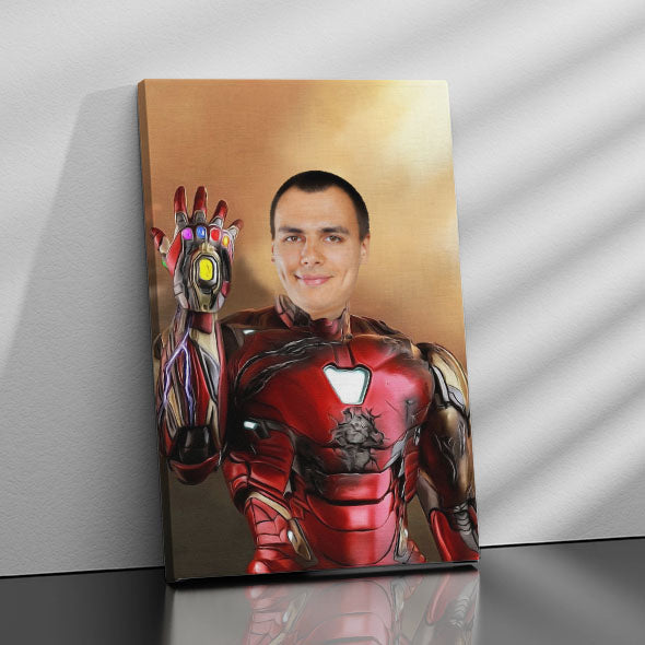 Gepersonaliseerd canvas De IJzeren Held - Portret voor volwassenen 1