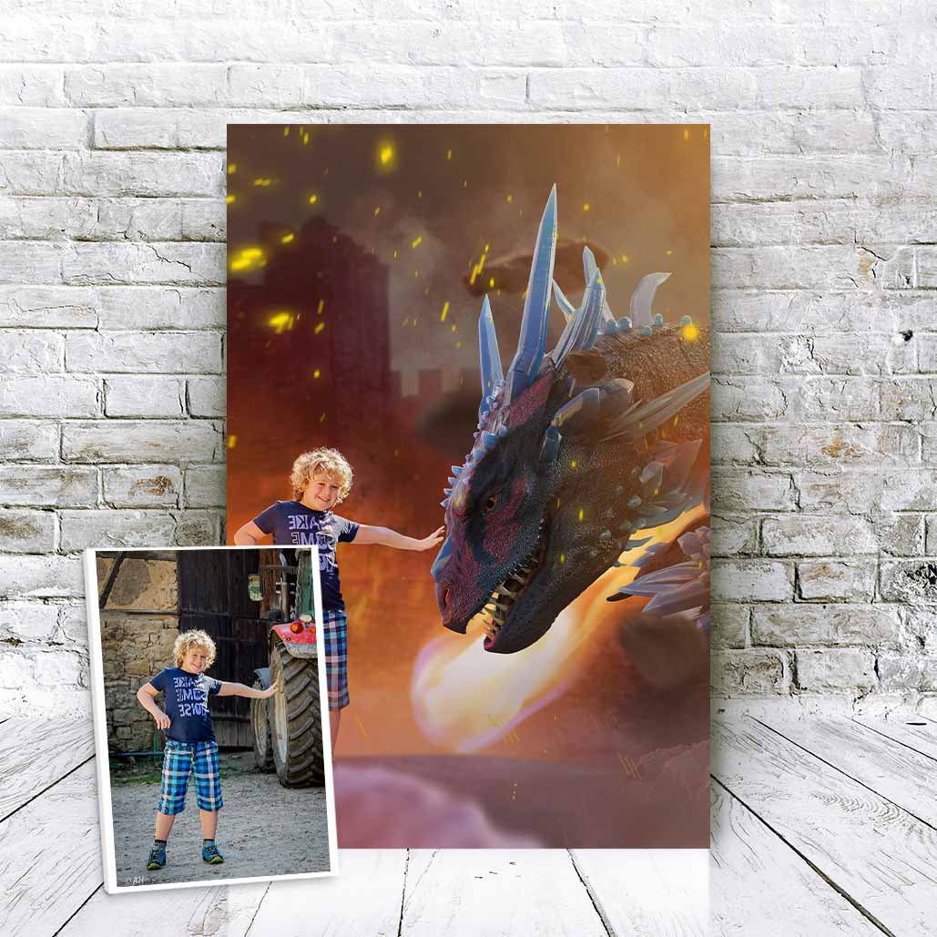 Stoere draak - Unieke Foto