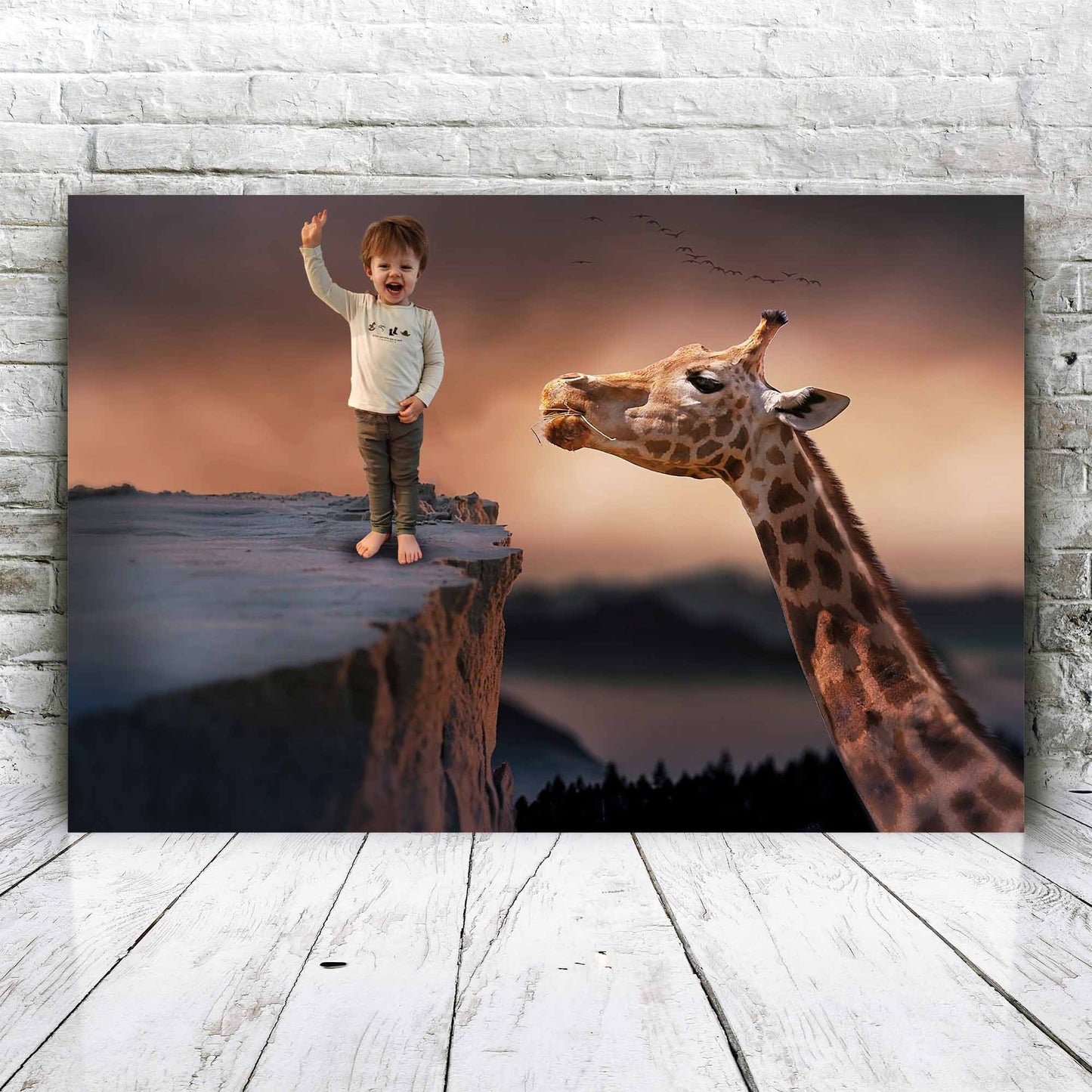 Etende giraffe - Unieke Foto