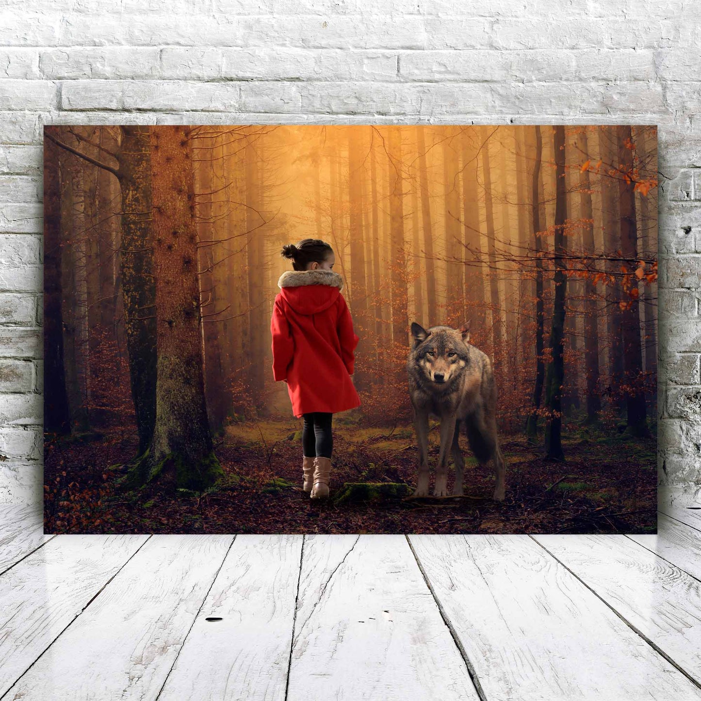 Wolf in het bos - Unieke Foto