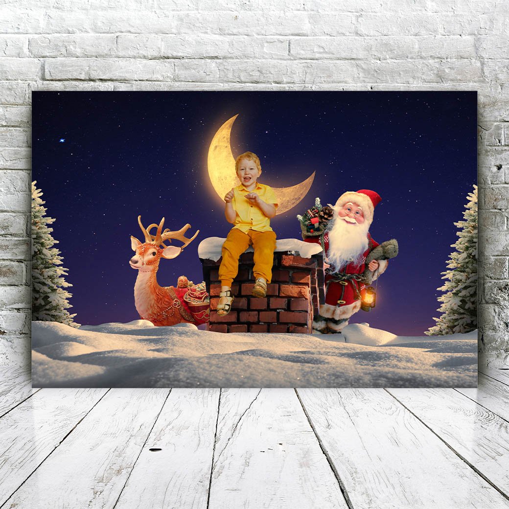 Kerstmis Schoorsteen - Unieke Foto
