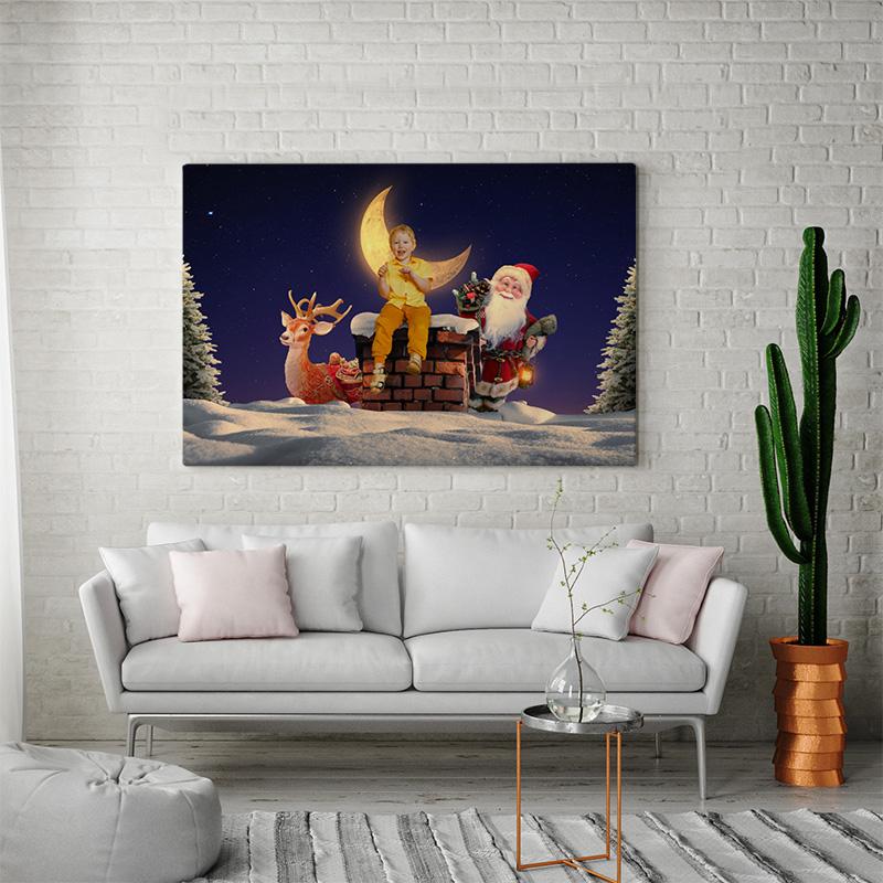 Kerstmis Schoorsteen - Unieke Foto