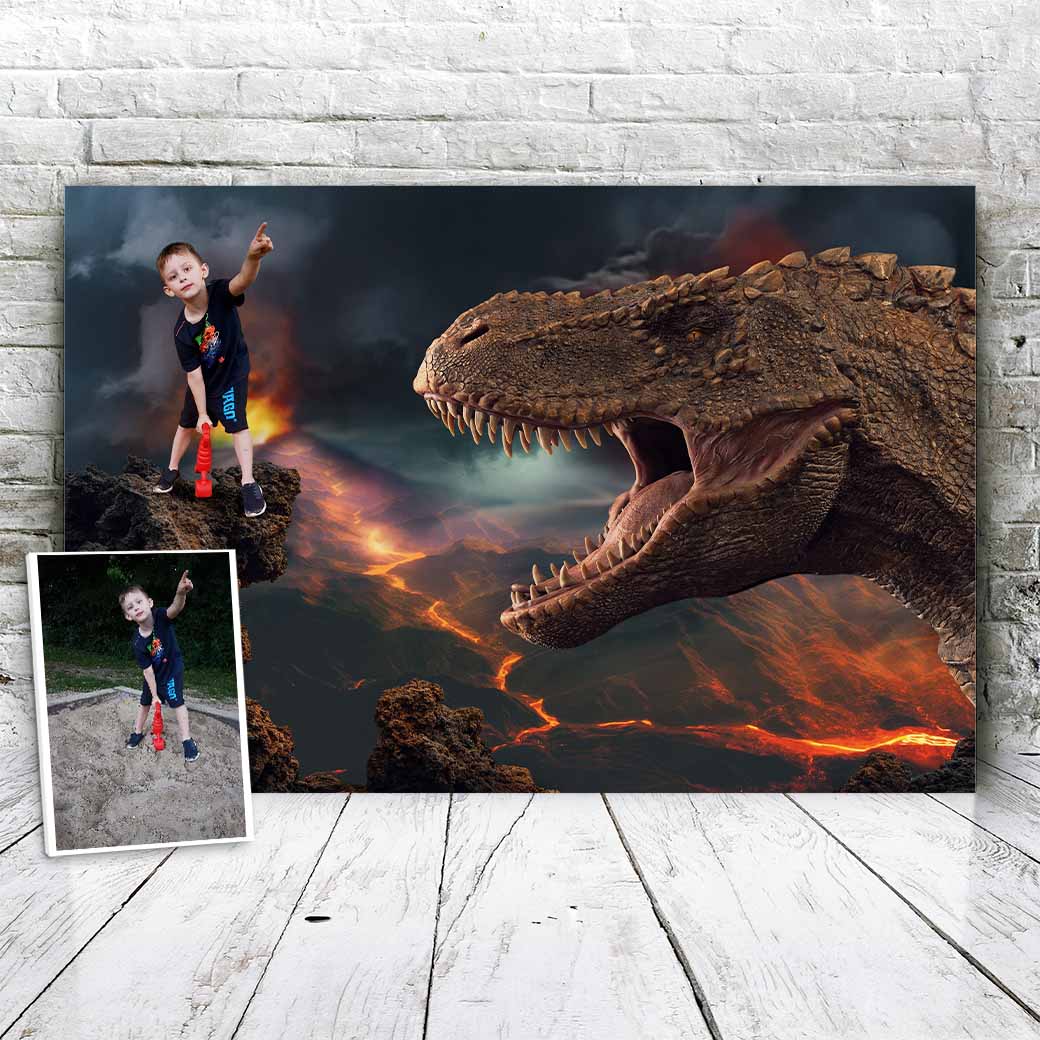 Hongerige dino - Unieke Foto