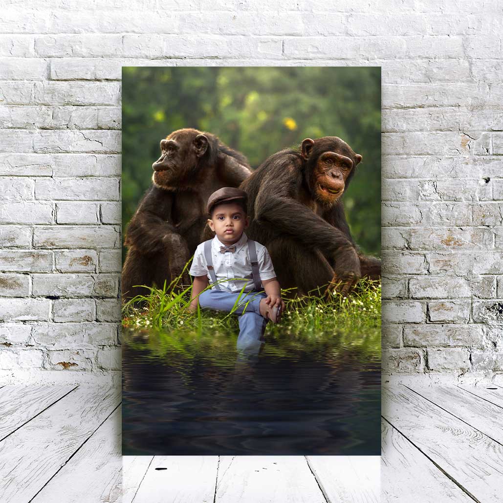 Met de Chimpansees - Unieke Foto