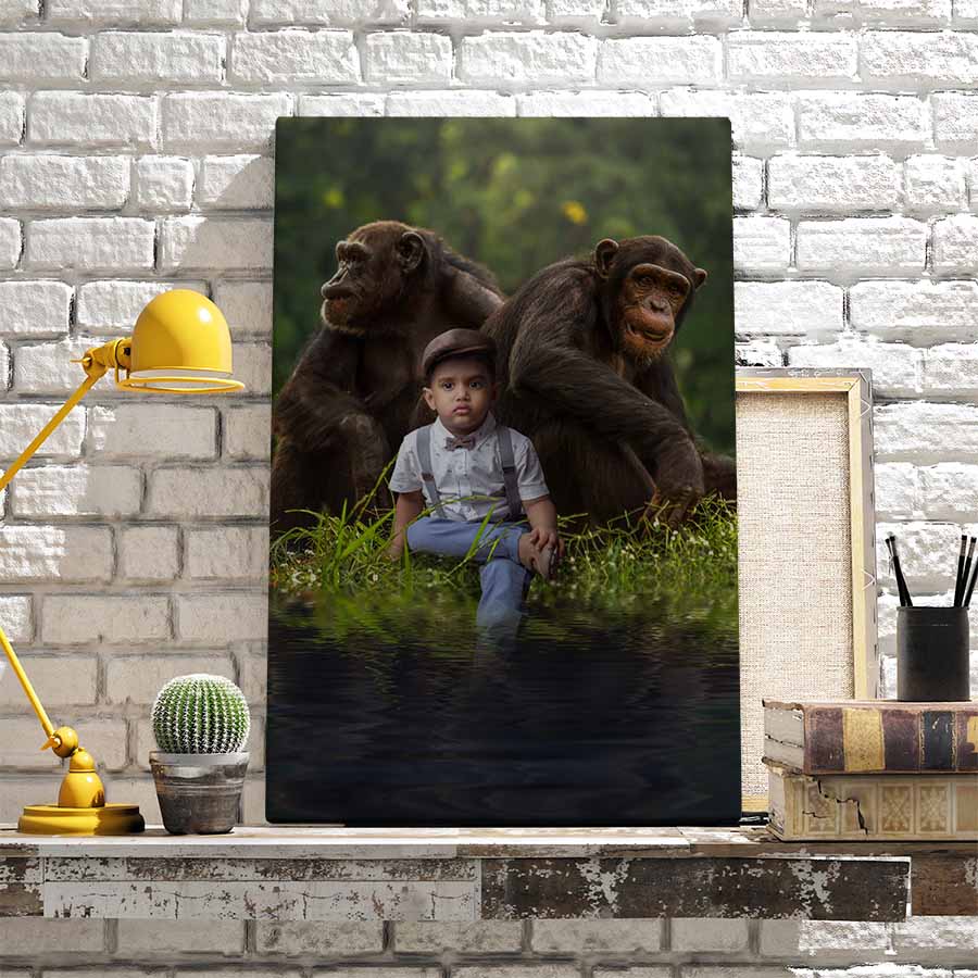 Met de Chimpansees - Unieke Foto