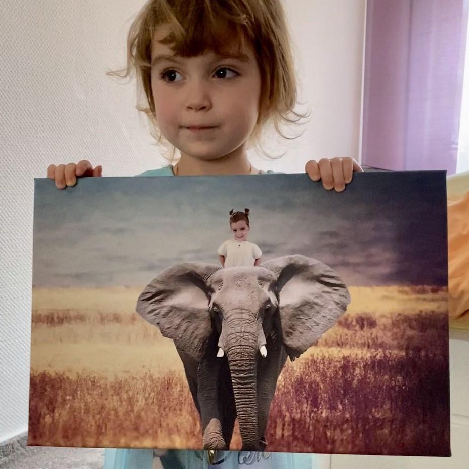 Op de olifant - Unieke Foto