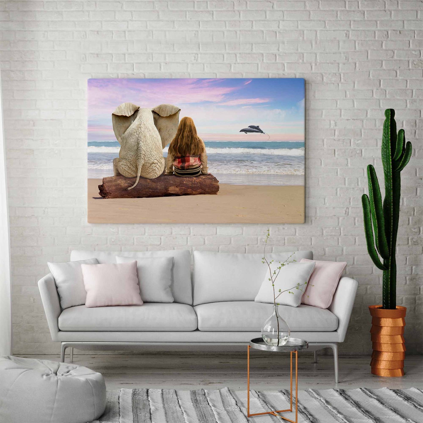 Olifant op het strand - Unieke Foto