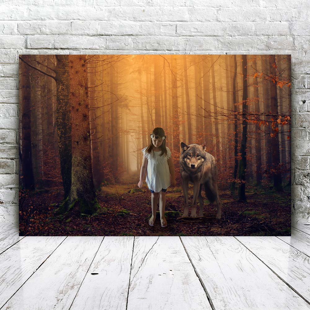 Wolf in het bos - Unieke Foto