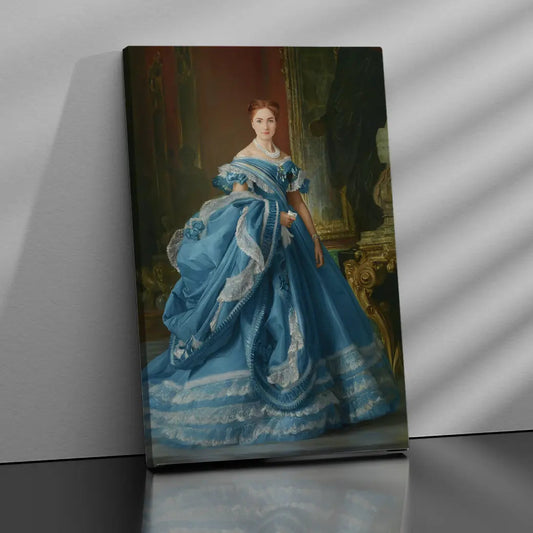 Gepersonaliseerd canvas Saffier Koningin 1