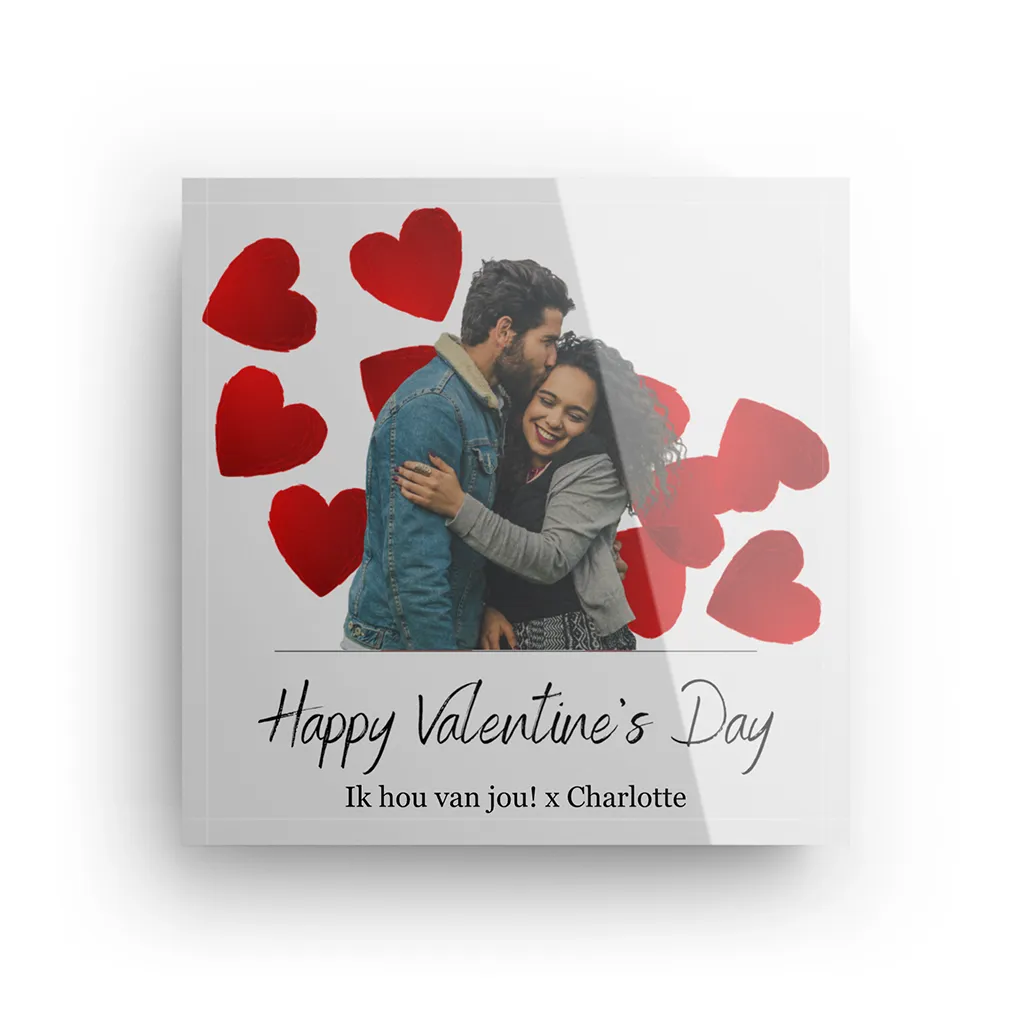 Foto op Glasblok 10×10 cm | Met eigen tekst - Unieke Foto