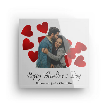 Foto op Glasblok 10×10 cm | Met eigen tekst - Unieke Foto