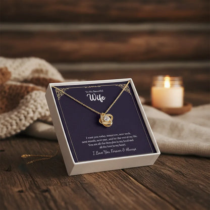 Liefdesknoopketting - Valentijnscadeau op maat voor haar