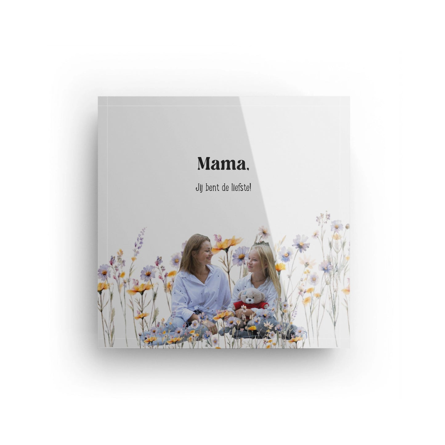 Foto op Glasblok | Tussen de bloemen - Unieke Foto