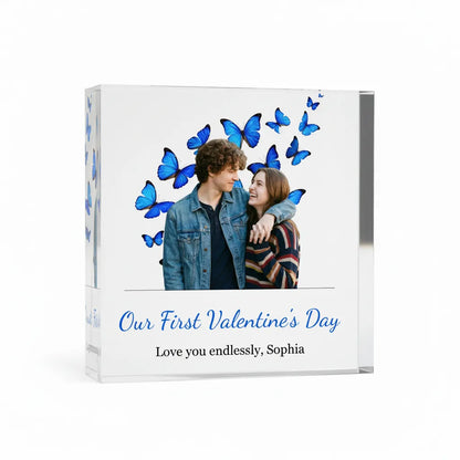 Acrylfotoblok - Valentijnshartjes