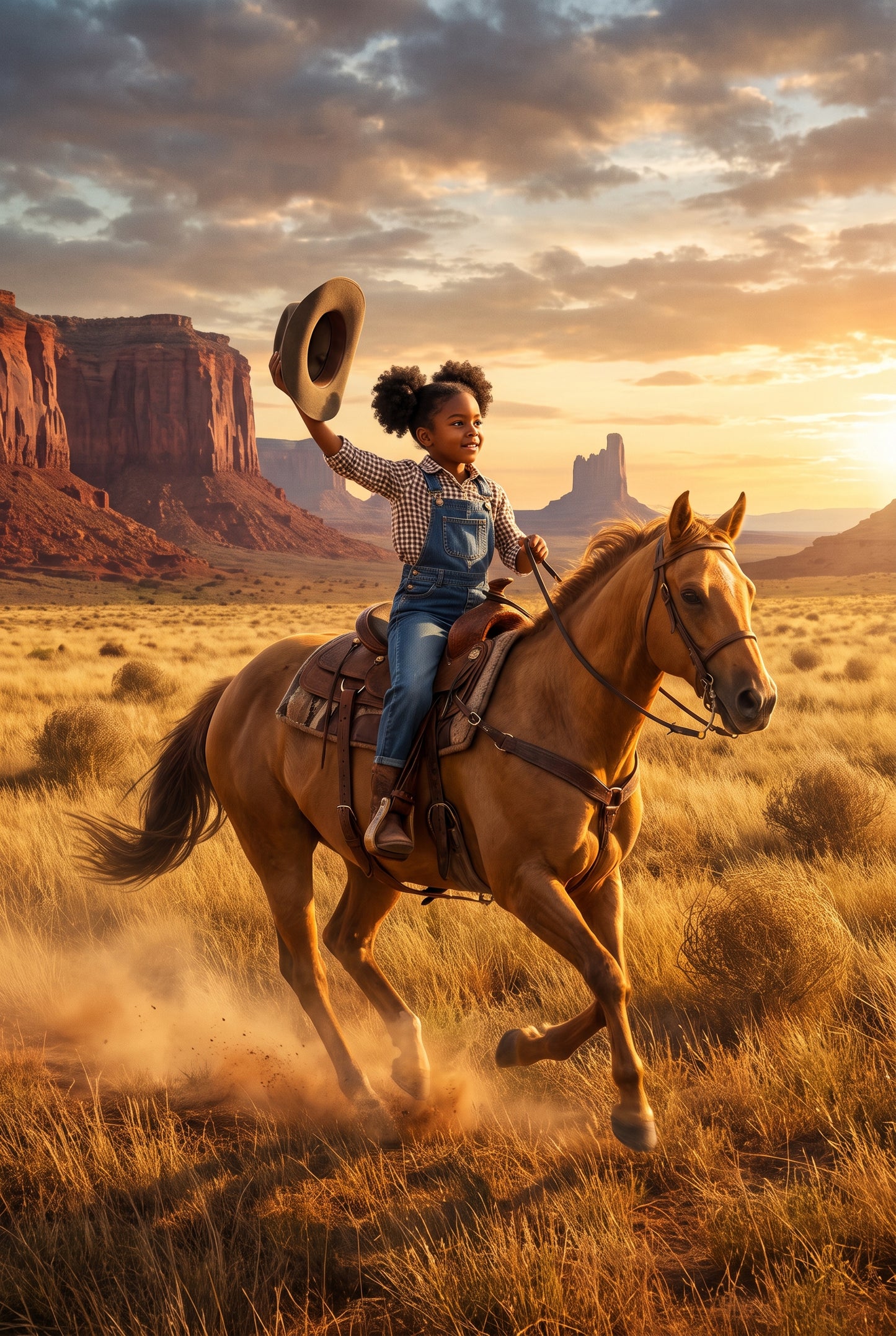 Personalized cowboy artwork shown on canvas
