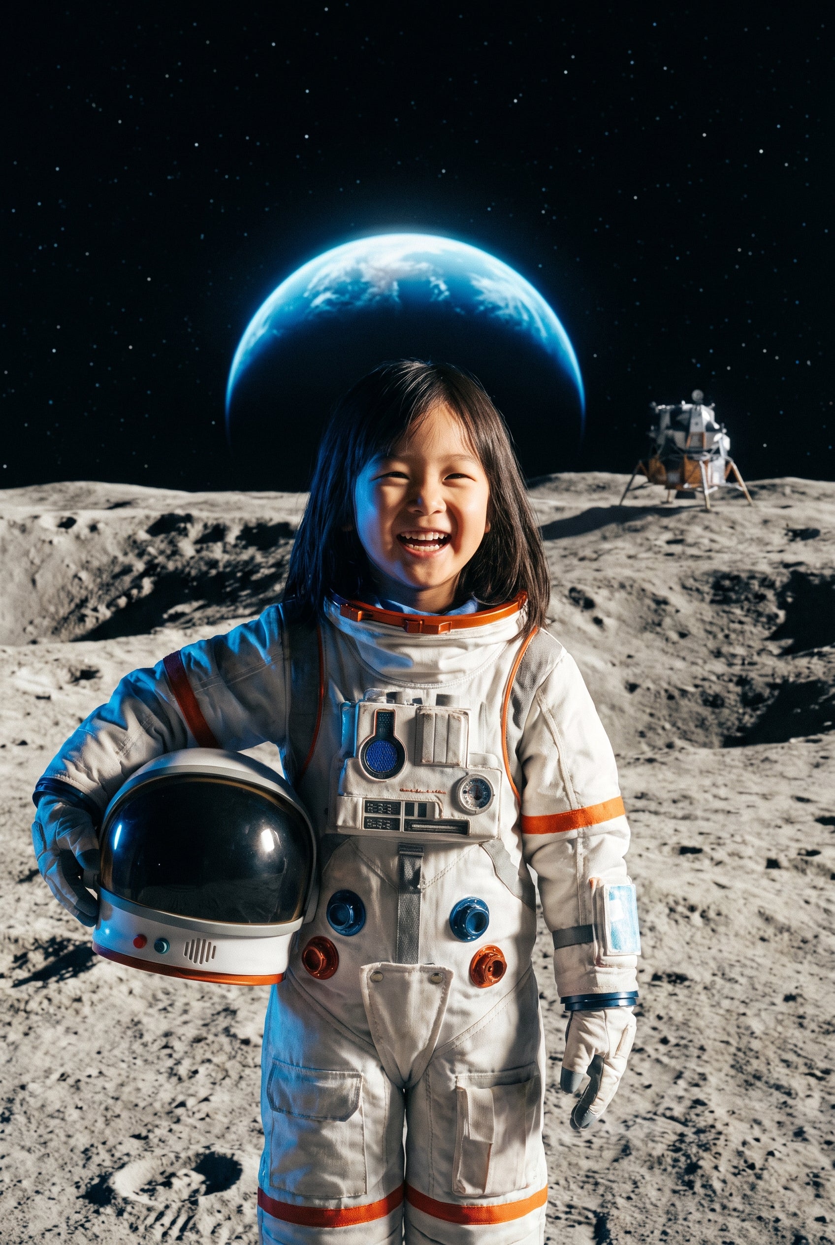 Personalized astronaut artwork shown on canvas