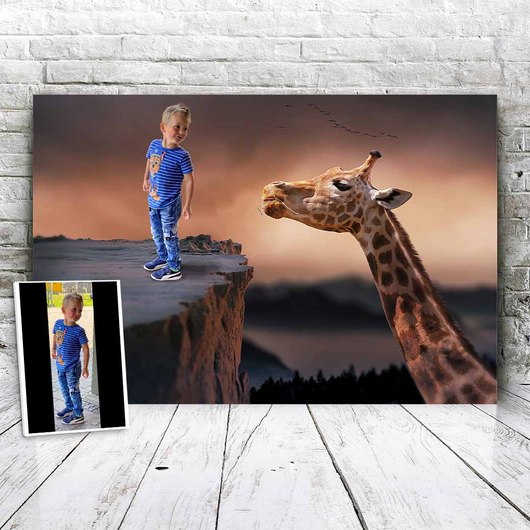 Etende giraffe - Unieke Foto