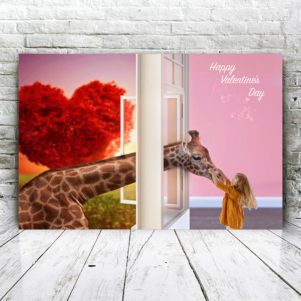 Valentijns Giraffe - Unieke Foto