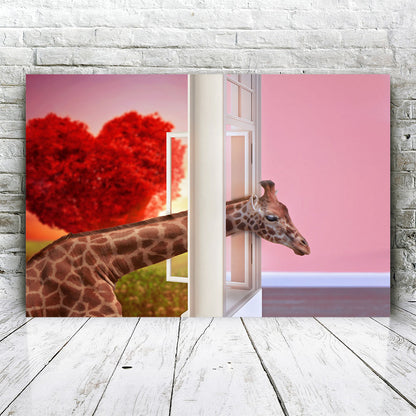 Valentijns Giraffe - Unieke Foto