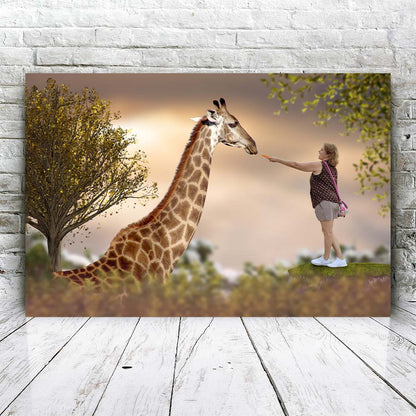 Lieve giraffe - Unieke Foto