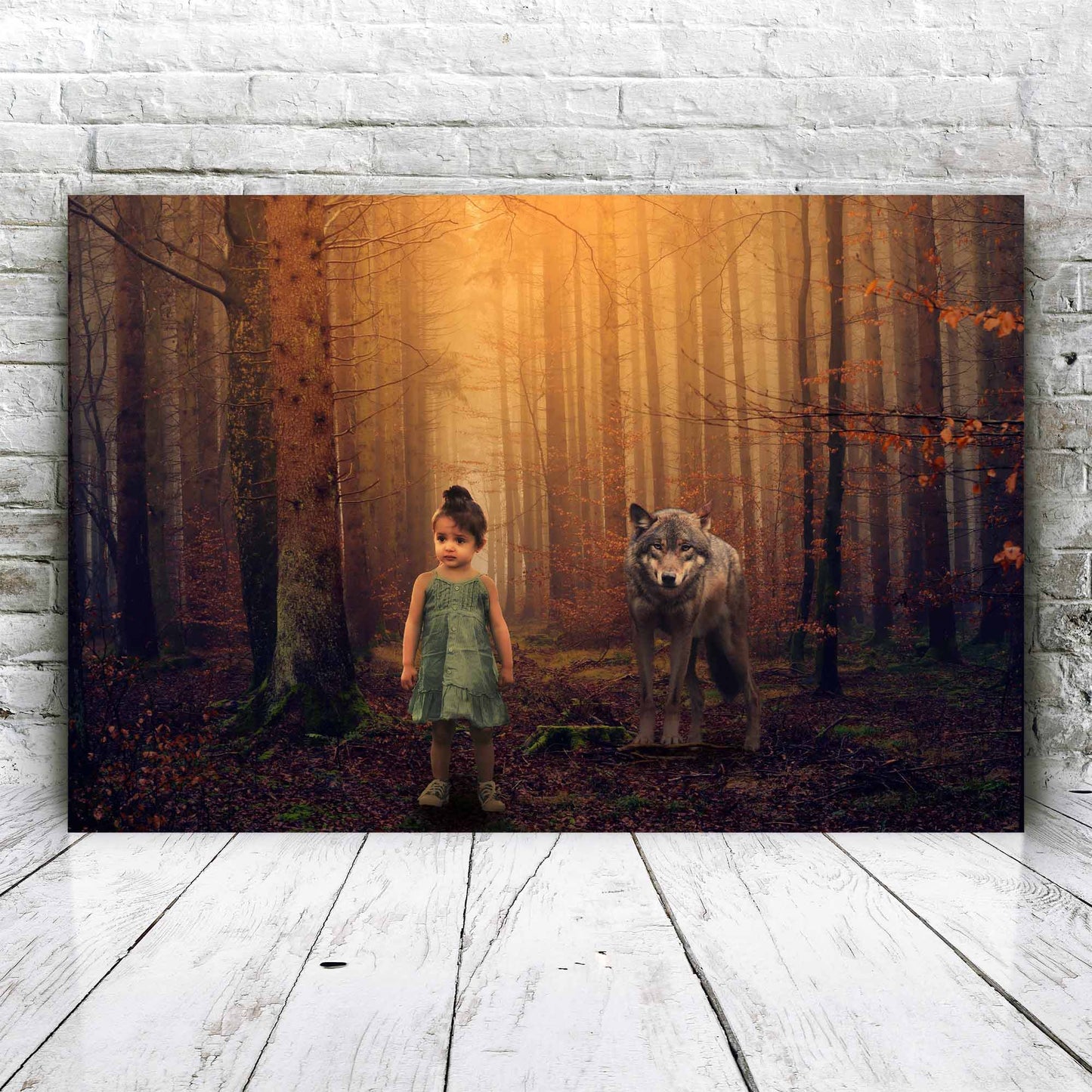 Wolf in het bos - Unieke Foto